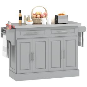 Gray Kitchen Companion Cart, with Stainless Top, Drawers, Racks & Cabinets on Wheels Gray Kitchen Companion Cart, with Stainless Top, Drawers, Racks & Cabinets on Wheels